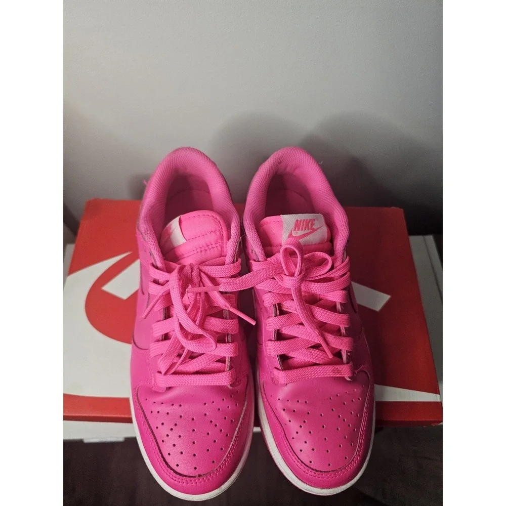Nike Dunk Low Hyper Pink/White Women's Low Top Sneakers DZ5196-600 Pre-Owned